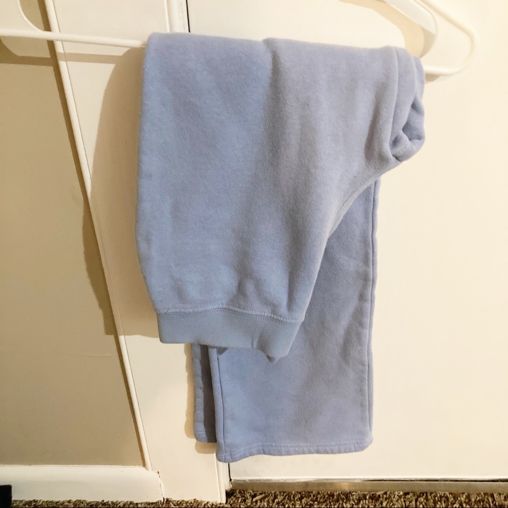 light blue sweat pants